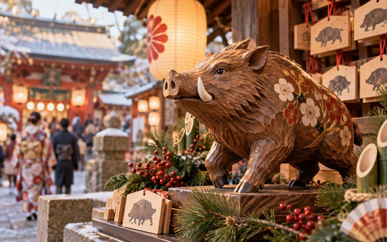 Wildschwein statt Hausschwein, festes statt bewegliches Neujahr: Wie Japan den chinesischen Tierkreis übernommen und auf seine Art verändert hat.
