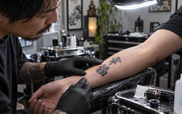 Spiegelverkehrt, chinesisch statt japanisch, Bedeutung mit Klang verwechselt: die häufigsten Kanji-Tattoo-Fehler — und wie du sie vermeidest.