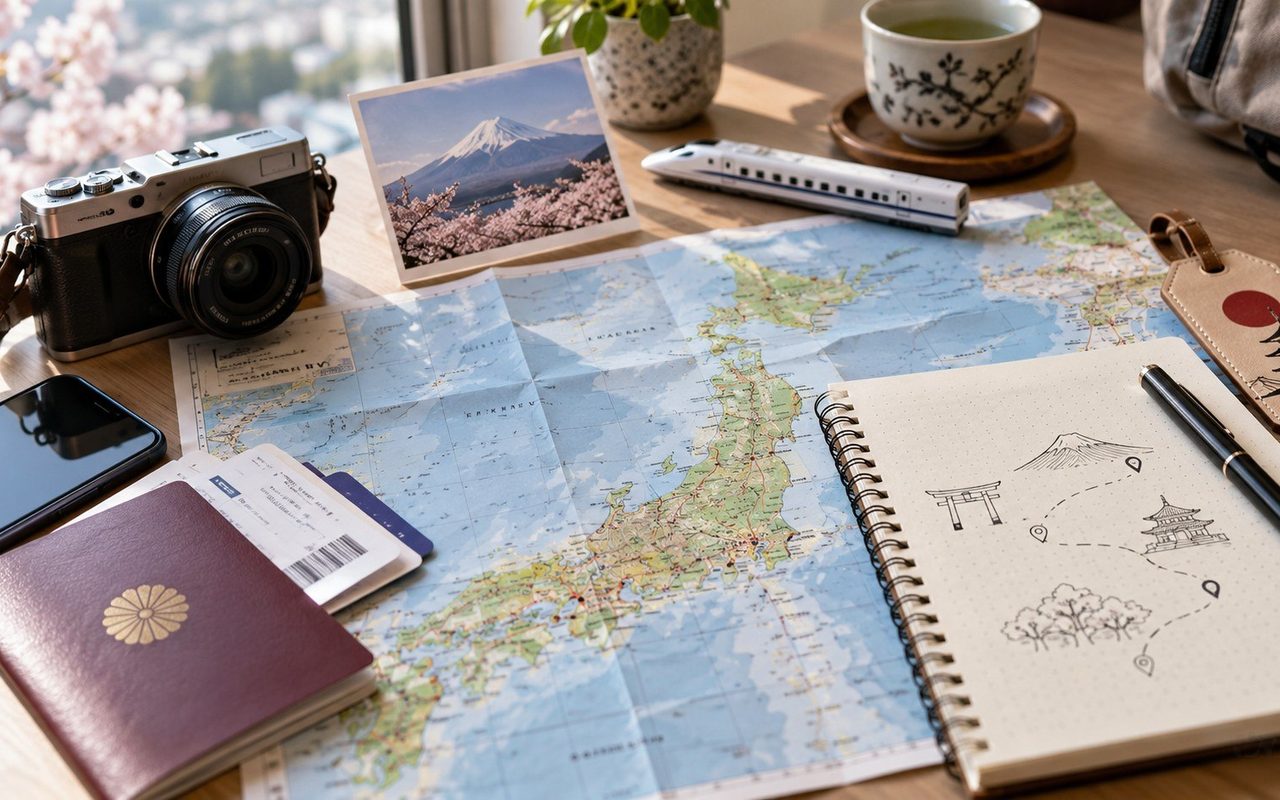 Countdown-Fahrplan, Einreisebestimmungen für DACH-Reisende und die klassische Golden Route: der komplette Guide für die erste Japan-Reise.