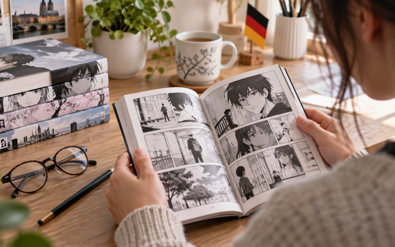 Manga lesen lernen: jak czytać mangę, niemieccy wydawcy oraz realny koszt kolekcji w Niemczech 2026