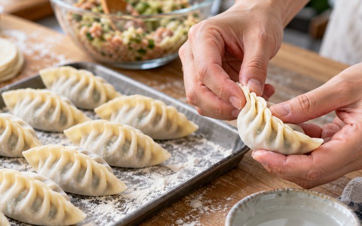 Gyoza selber machen: Teigblätter, Falttechnik und knuspriger Boden – Rezept & Anleitung für zuhause
