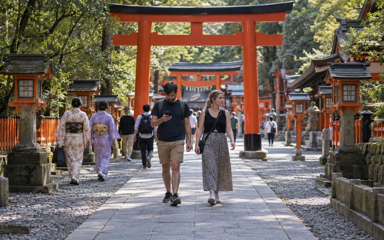 Schrein-Etikette in Japan: Zwölf typische Fehler beim Reinigen, Beten und Fotografieren – und wie du Schrein und Tempel sofort unterscheidest.