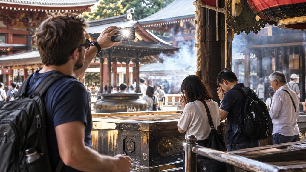 Die Reihenfolge am Shintō-Schrein in 60 Sekunden