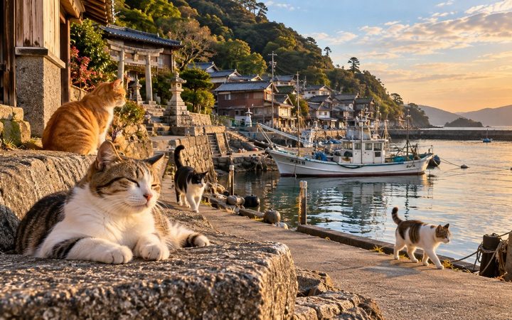 Katzen in Japan: Was die Maneki-neko bedeutet, welche Pfote was verspricht, wo die Katzeninseln liegen und woher die Katzendämonen kommen.